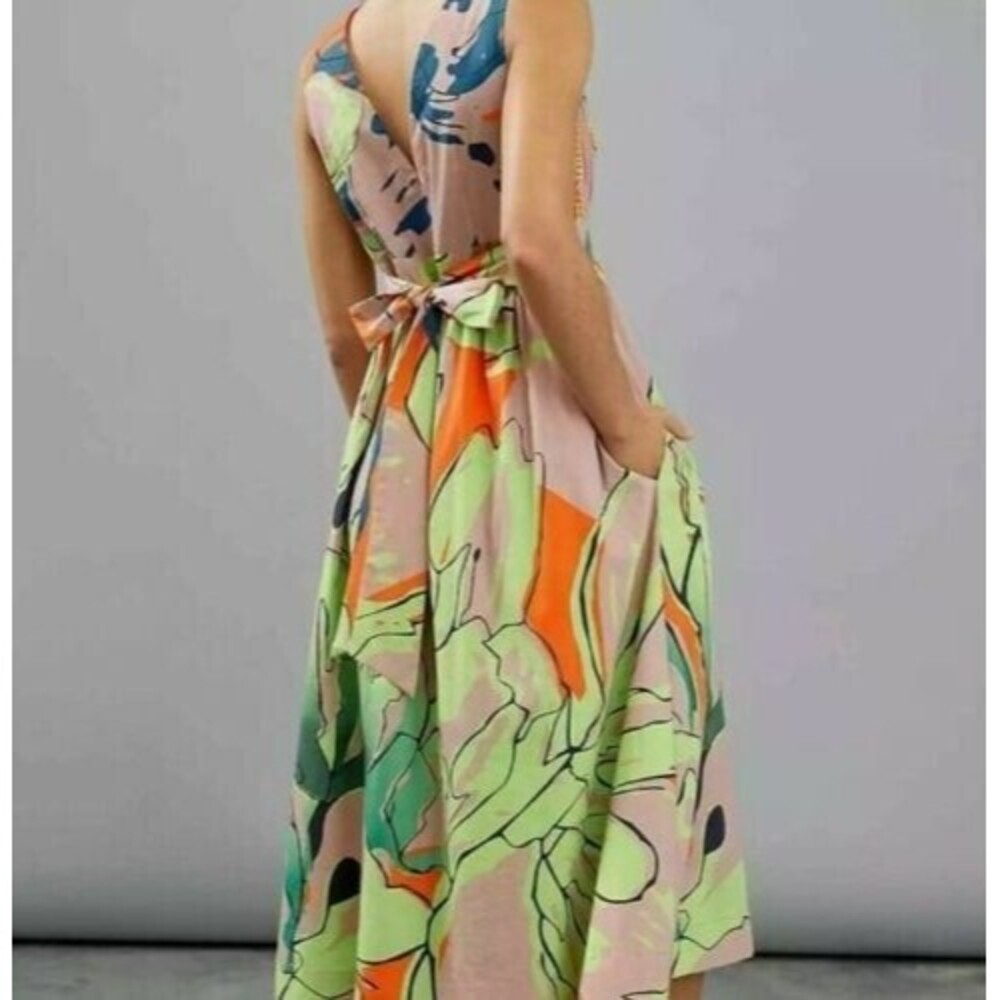 Anthropologie Roompa PERMARAJUA‎ Nenma Dress Midi MEDIUM NWT - Picture 3 of 9